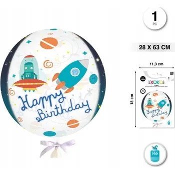 Balónek Fóliový balónek kulatý vesmírný HB 25''/28x63cm