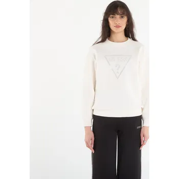 Dámská mikina Mikina Guess Jeans Cn Triangle Studs Sweatshirt Cream White XS