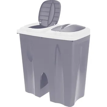 Odpadkový koš Odpadkový koš na tříděný odpad 2 x 25 l šedá KO-Y54230710seda