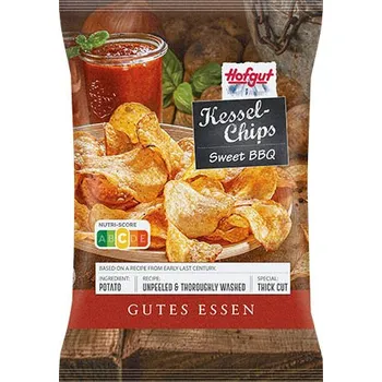 Slaná pochutina Hofgut Kessel CHips Sweet BBQ 150 g