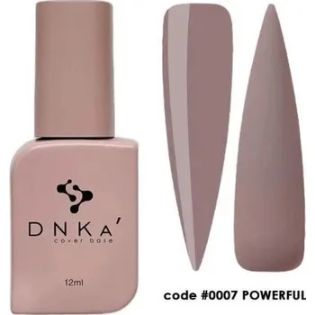 Lak na nehty DNKa’ Rubber Cover Base 0007 Powerful 12 ml – taupe béžová kaučuková báza