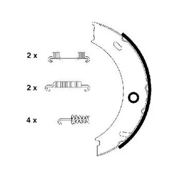 Brzdová čelist Sada brzdových čelistí, parkovací brzda HELLA PAGID H9470N