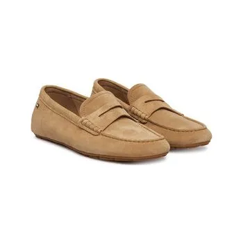 Dámské mokasíny Mokasíny Tommy Hilfiger Flag Soft Suede Driver Loafer FW0FW08558 Hnědá 39