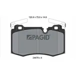 Sada brzdových destiček, kotoučová brzda HELLA PAGID T1793N