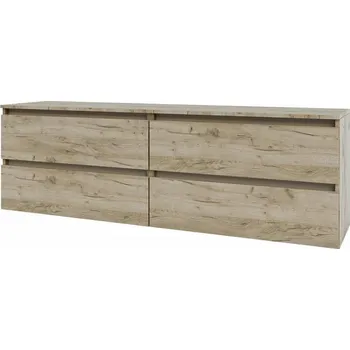 Televizní stolek IDEA skříňka pod TV 1600, Gold craft oak / Satin