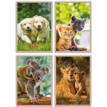 Set školních potřeb Notatnik A6/40K kratka Animals (10szt) HERLITZ