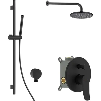 Sprchový set kielle Nefia - Sprchový set s baterií pod omítku, pro 2 spotřebiče, s příslušenstvím EcoSpare a tělesem, matná černá 20627SP84