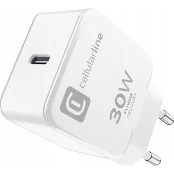 Síťová nabíječka USB-C Power Delivery 30W (bílá) Cellularline The One