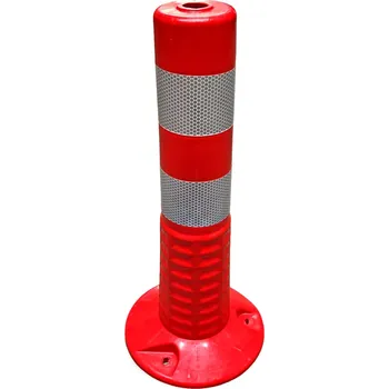 Plotový sloupek Flomat Červený plastový (PU) reflexní sloupek BPD41 - 8 x 45 cm