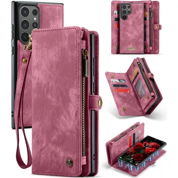 Pouzdro na mobilní telefon VSECHNONAMOBIL 134476 WALLET Ochranný kryt s peněženkou 2v1 pro Samsung Galaxy S26 Ultra 5G červený