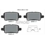 Sada brzdových destiček, kotoučová brzda PAGID T2741N