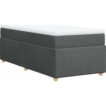 Postel Box spring postel s matrací tmavě šedá 80 x 200 cm textil Šedá 3285332