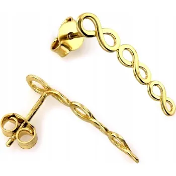 Náušnice Zlaté náušnice 585 na ucho se symbolem nekonečna 14k