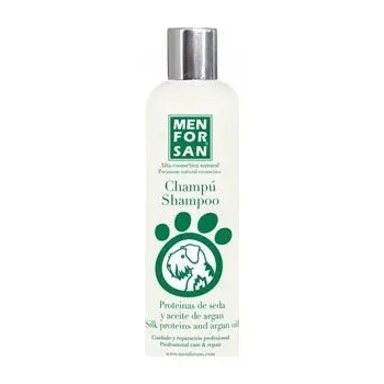Kosmetika pro psa Šampon pro psy Menforsan s HEDVÁBNÝMI PROTEINY a ARGANOVÝM OLEJEM, 300 ml