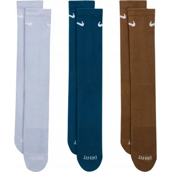 PONOŽKY NIKE EVERYDAY PLUS CUSHIONED 3 PÁRY FIALOVÉ, MODRÉ, vel. 42-46