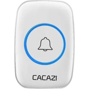 Domovní zvonek Zvonek CACAZI A10 bezdrátový 1x přídavné tlačítko - bílé