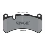 Sada brzdových destiček, kotoučová brzda HELLA PAGID T1998N