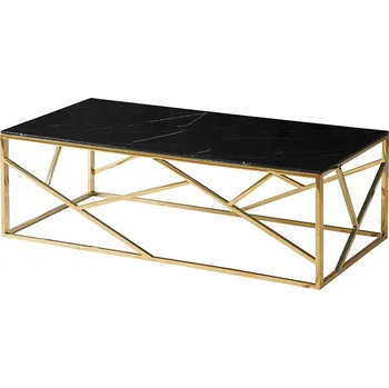 Konferenční stolek ESCADA A designový konferenční stolek 120, černá/zlatá