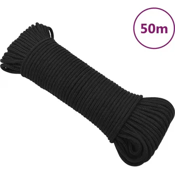 Lano Lodní lano celočerné 4 mm 50 m polypropylen IM_152487