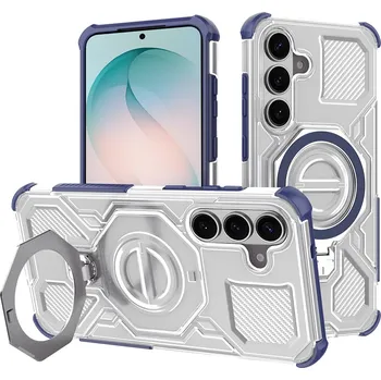 Pouzdro na mobilní telefon Techsuit - Carbon Shield PRO - Samsung Galaxy S26 Plus - Modrá transparentní