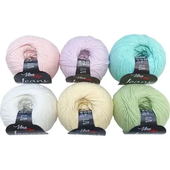 Příze Jeans, (Vlna-Hep), sada 2301 (6ks)