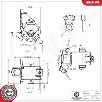 Zavěšení motoru Zavěšení motoru ESEN SKV 75SKV375