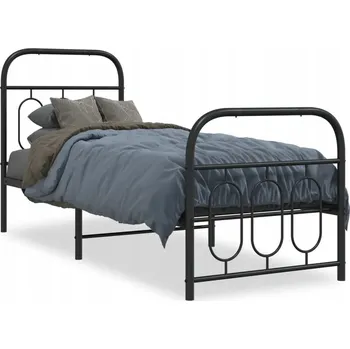 Postel Jednolůžková kovová postel VidaXL 75x190 cm černá