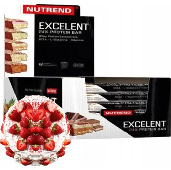 Proteinová Tyčinka Excelent Protein Bar 18ks Jahoda Koláč NUTREND