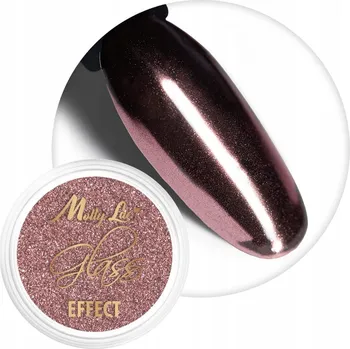 Přípravek na nehty MOLLYLAC pudr Ozdoby Na Nechty 0,3 g skleněný efekt zrcadlový tmavě Pink Č. 5