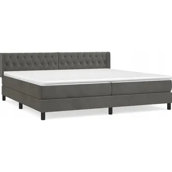 Postel Čalouněná postel VidaXL 200x200 cm, odstíny šedé