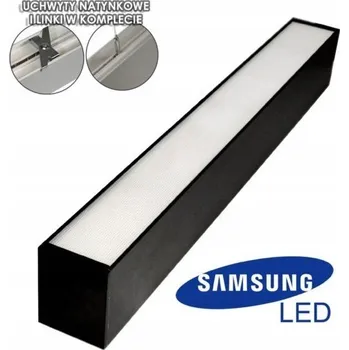 LED stropní svítidlo do kanceláře 24W 4000K 0,6m černé, Samsung diody