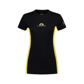 Dámská móda La Sportiva PROMO TEE Women Black/Yellow černá M
