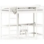 Jednolůžková dřevěná postel VidaXL 90x190 cm bílá