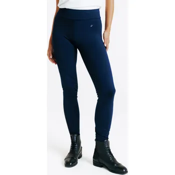 Dámské legíny FOUGANZA Dámské jezdecké legíny se silikonovým sedem 500 M MODRÁ