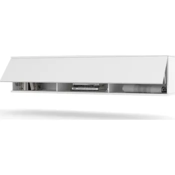 Komoda Závěsná skříňka RTV Komoda do obývacího pokoje SIMPLY HORIZONTÁLNÍ Bílá Matná 140