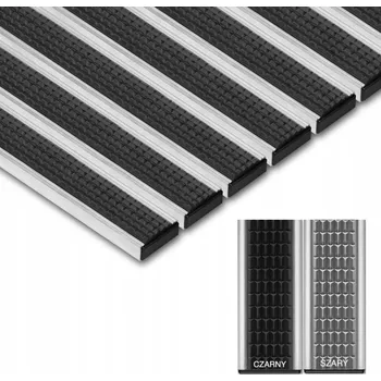 Rohožka VENKOVNÍ HLINÍKOVÁ ČISTICÍ ZÓNA / ROHOŽKA PŘED DVEŘE - *PREMIUM* GUMA 12mm 60x40