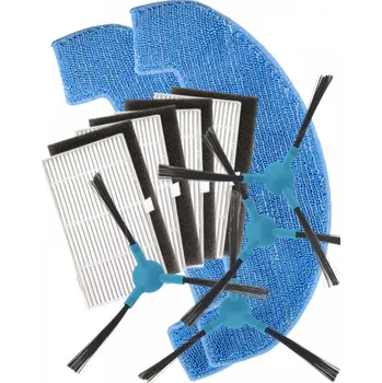 Sada příslušenství pro robotický vysavač HEPA filtry, kartáčky pro vysavač CECOTEC Conga 2499 Ultra Home Titanium sada a mopy 8ks