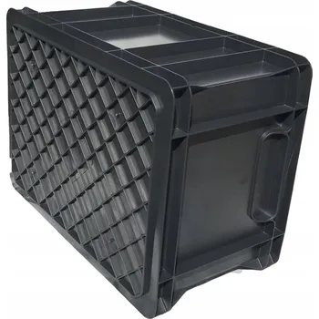 Úložný box Plastová toaleta pro kočky Qbox černá 400x300x70 mm