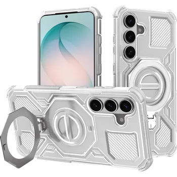 Pouzdro na mobilní telefon Techsuit - Carbon Shield PRO - Samsung Galaxy S26 Plus - Bílá transparentní