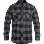Košile s dlouhým rukávem BRANDIT Check Shirt Black-Grey S
