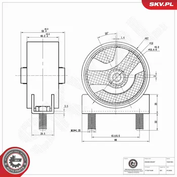Zavěšení motoru Zavěšení motoru ESEN SKV 75SKV361