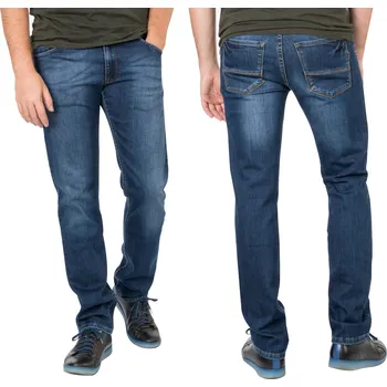 Pánské džíny Pánské džíny Texsasy rovného střihu tmavě modré HUNTER 110/21 W35 L32