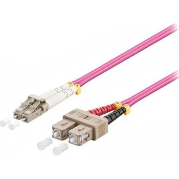 Síťový kabel XtendLan FO patch LC-SC 10m 50/125 duplex OM4, LS0H FOP-LCSC-D-10-50-OM4