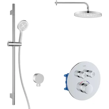 kielle Oudee - Termostatická baterie pod omítku, pro 2 spotřebiče, s příslušenstvím EcoSpare a tělesem, chrom 20602SPT30