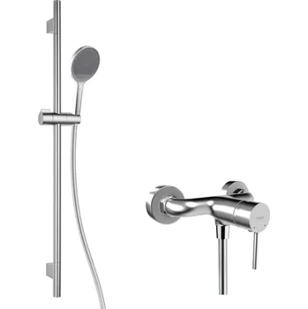 Sprchový set kielle Oudee - Sprchový set s baterií, tyčí, hadicí a sprchovou hlavicí EcoSpare, chrom 20602SN30