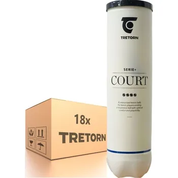 Tenisový míč Karton tenisových míčů Tretorn Serie+ Court - 18 x 4B