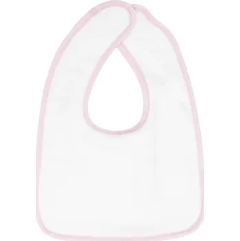 Pracovní obuv The One Towelling Bryndák Baby Bib, dětský - AKCE! COT48100062299-white/pink UNI Bílá/růžová