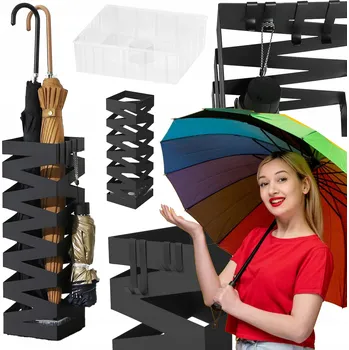 Stojan na deštník Stojan na deštníky kovový Songmics černý