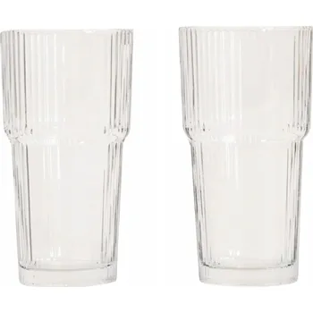 Sklenice Sada sklenic LYNNASO průhledné vysoké 2 ks 0,54 l HOMLA