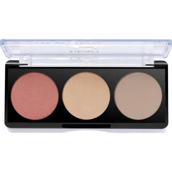 Rozjasňovač HEAN PALETKA 3v1: TVÁŘENKA - ROZJASŇOVAČ - BRONZER